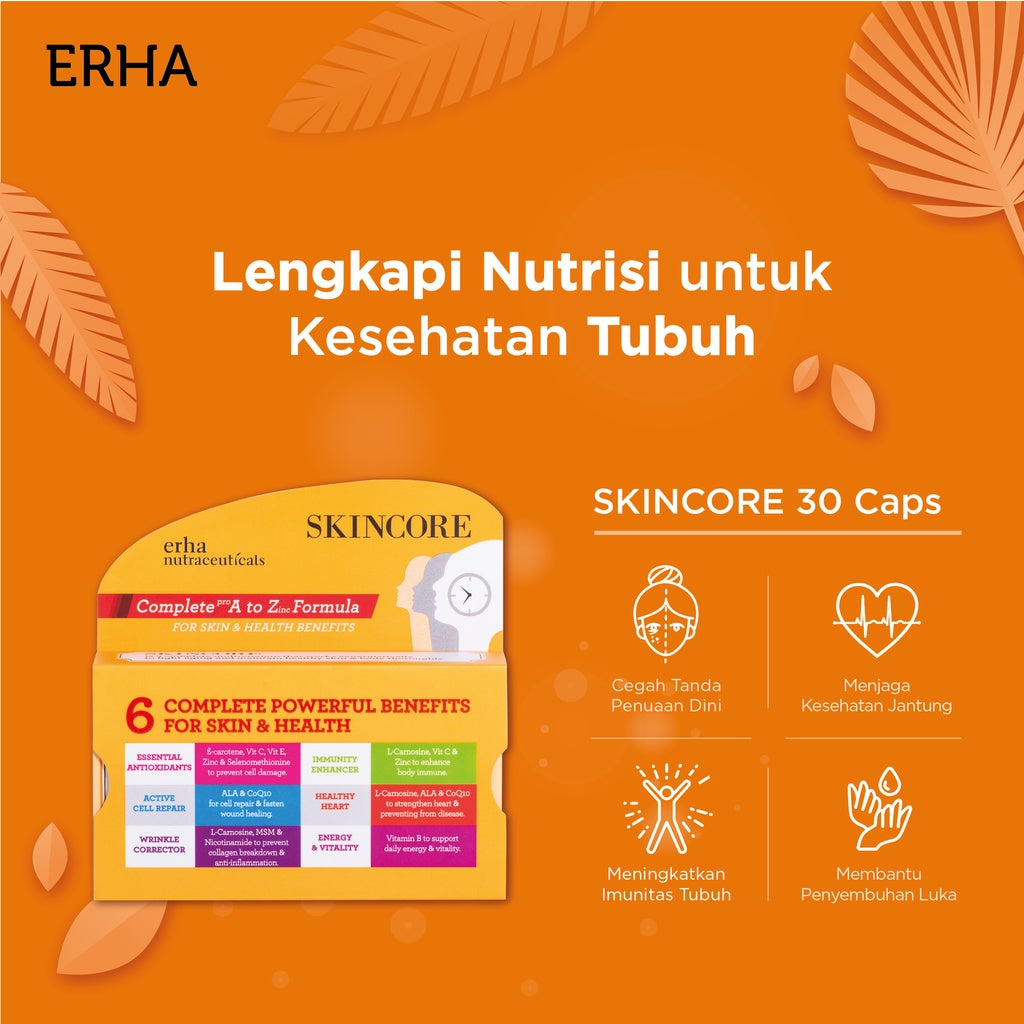 ERHA Skincore 30 Caps - Suplemen Kesehatan Tubuh & Kulit