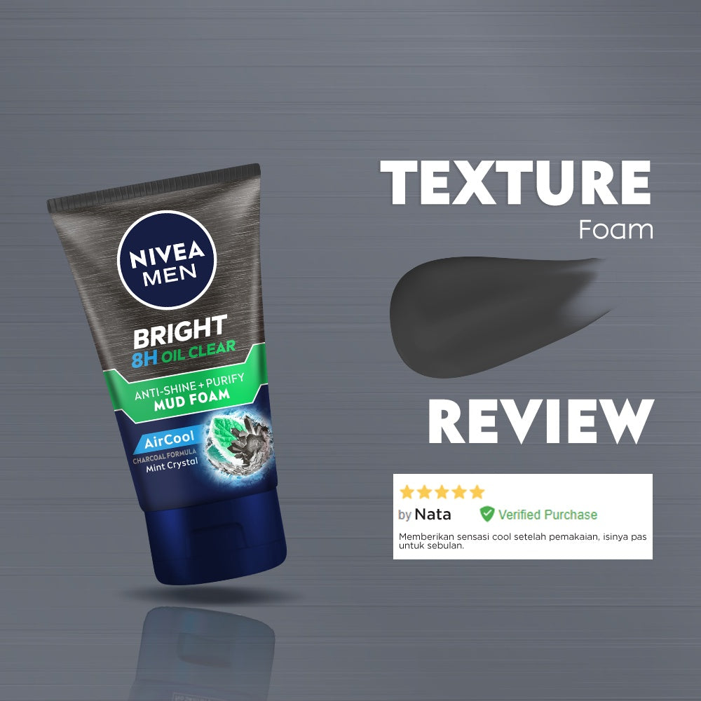 NIVEA Men Crème 75mL + NIVEA Men Bright Oil Clear Anti-Shine+Purify Mud Foam 50mL