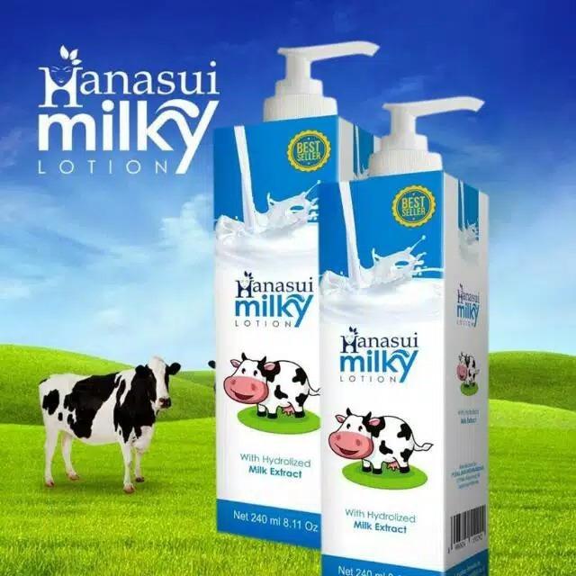 HANASUI Milky Hand & Body Lotion 240ml Halal Moisturizing Lotion for Soft Skin Care