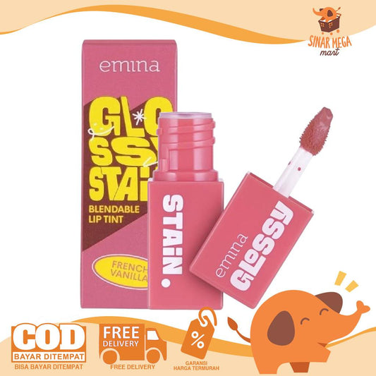 EMINA - Glossy Stain 3g | Blendable Long Lasting Lip Tint Lip Stain