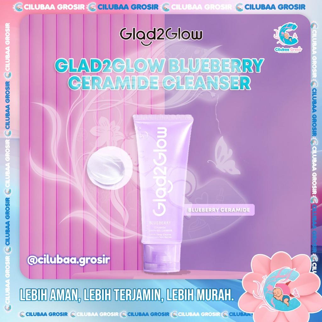 GLAD2GLOW Blueberry Ceramide Low pH Gel Cleanser 70ml - Gentle Hydrating Face Wash for All Skin Types - Fragrance-Free & Alcohol-Free