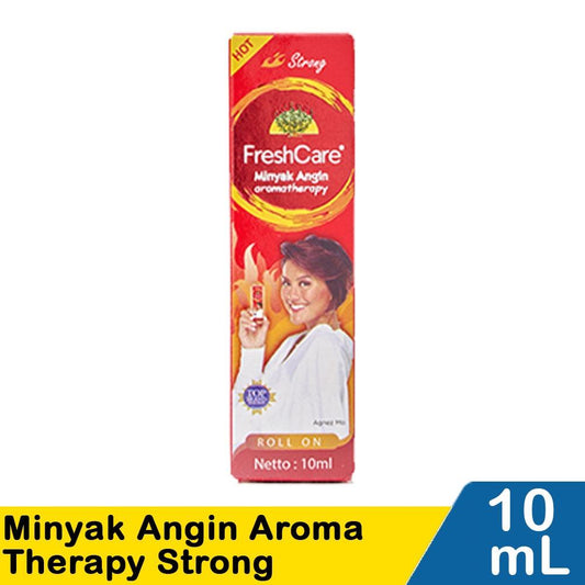 FreshCare Strong Aromatherapy Oil Roll-On - Extra Cool Herbal Relief for Headaches Dizziness & Nausea 10ml Minyak Angin Aroma Therapy Strong