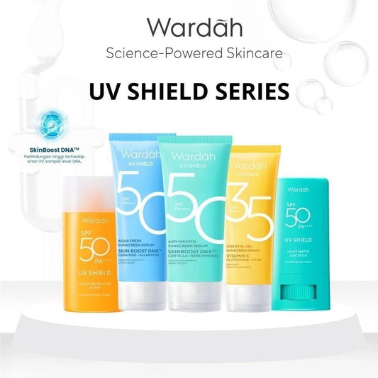 Wardah Sun Screen SERIES - UV Shield Aqua Fresh Essence | Spf 50 PA++++ sunscreen