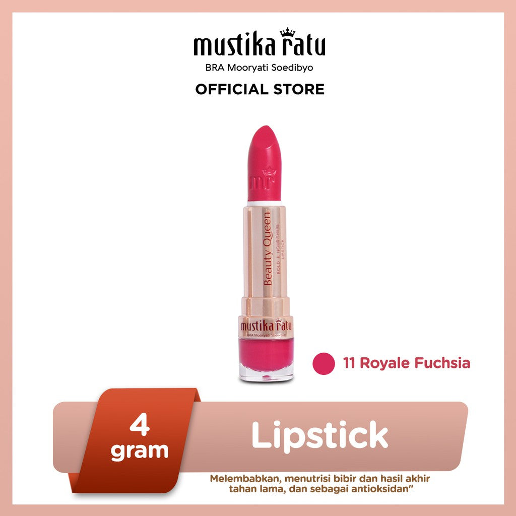 Beauty Queen Lipstick shade Royale Fuchsia Mustika Ratu