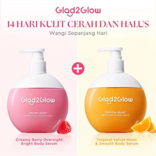 Glad2Glow Creamy Berry Overnight Bright Body Serum 300mL - Berry Infused Formula for Radiant Skin Care & Deep Hydration