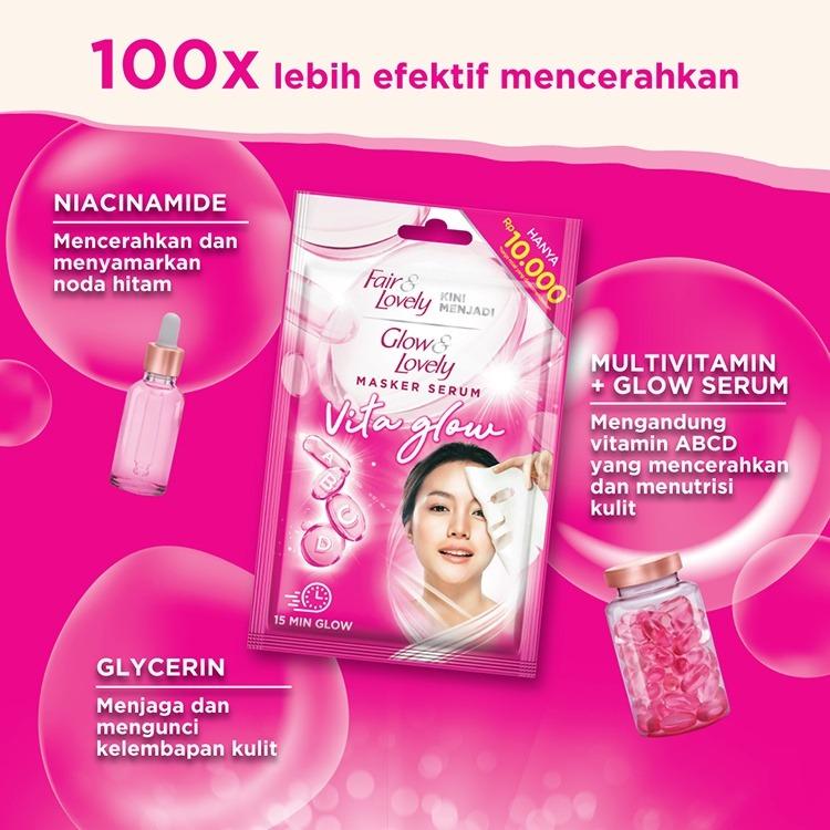Fair & Lovely Glow & Lovely Vita Glow Masker Serum 20g - Brighten Hydrate Refresh in Just 15 Minutes