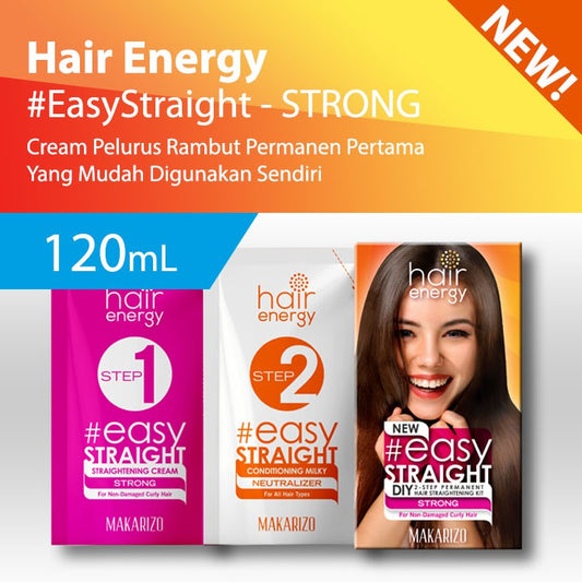 Makarizo Hair Energy Easy Straight - STRONG 120 mL Pelurus Rambut