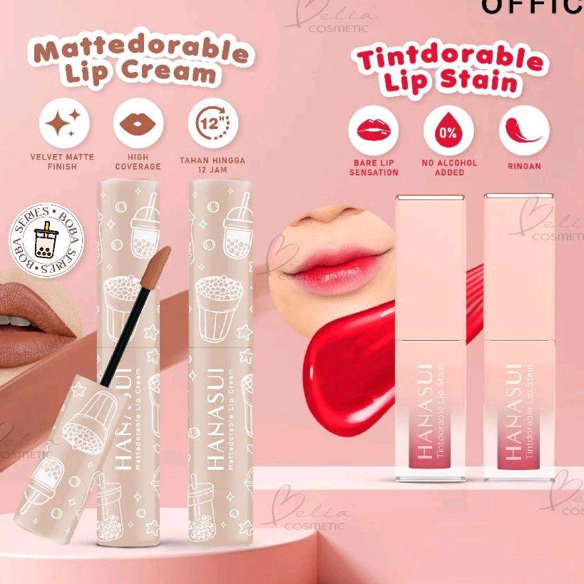 Belia HANASUI Mattedorable Lip Cream  Tintdorable Lip Tint  Tintdorable Lip Stain  Lip Tint  Halal  Liptint lipstick Cosmetic Lip aqua