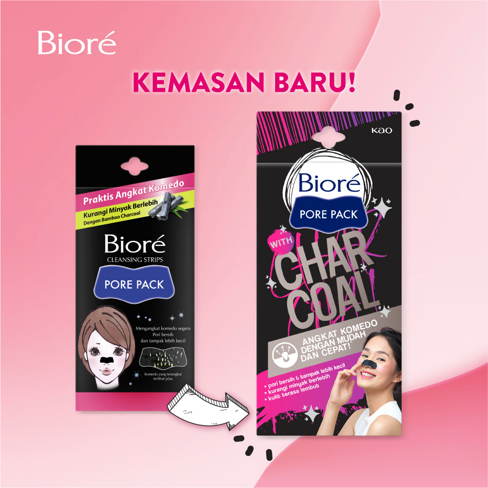 Biore Pore Pack Plester Pembersih Komedo Black Oil Absorbing Powder 4 s