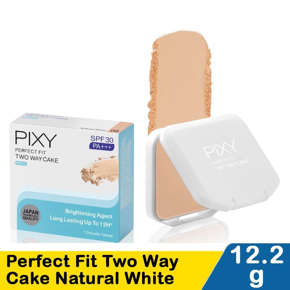 Pixy Two Way Cake Perfect Fit Refill Natural White 12.2g | Smooth Matte Finish for Bright Skin
