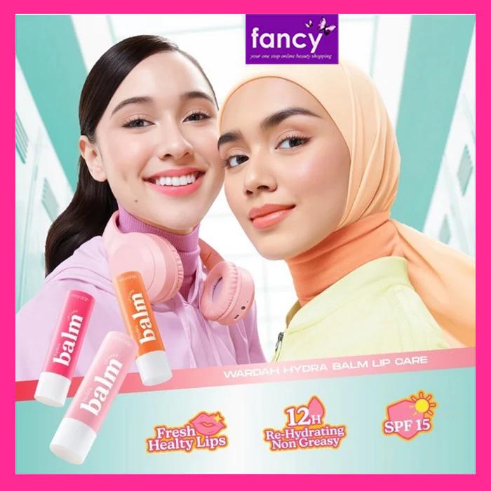 Wardah Hydrabalm Lip Care SPF15 - Non Greasy Moist 12H Re-Hydration Tech - Pelembab Bibir Sehat Merona with UV Protection - Creamy Formula
