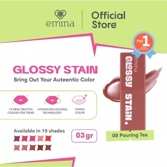 EMINA - Glossy Stain Lip Tint | Lightweight Long Lasting Lip Stain