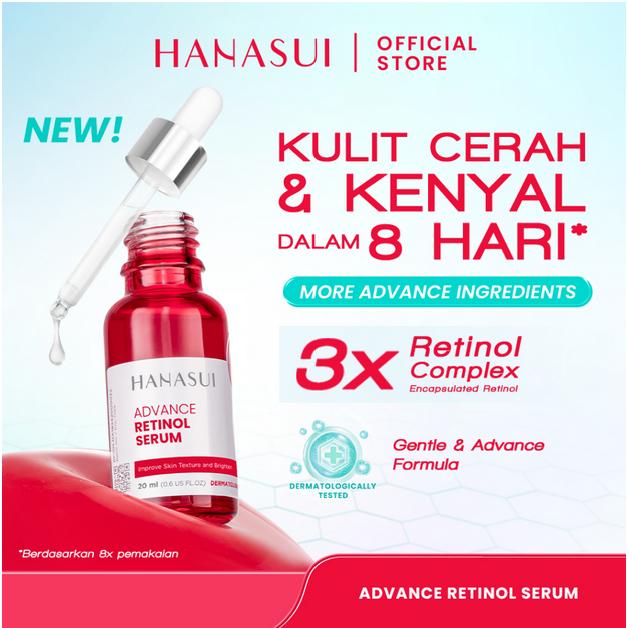 HANASUI Serum Gold Whitening Brightening / Vitamin C / Vitamin C+Collagen / Anti-Acne BPOM / PEELING / BRIGHTEXPERT / Advance Retinol / Exfoliating