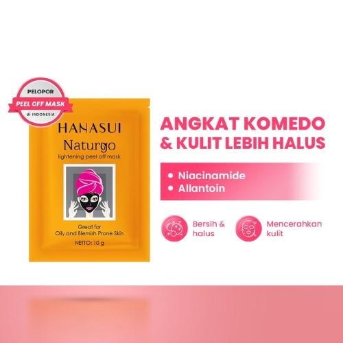 HANASUI Naturgo Peel Off Mask 10g & Mineral Mud Mask 7g Halal Blackhead Treatment Natural Ingredients