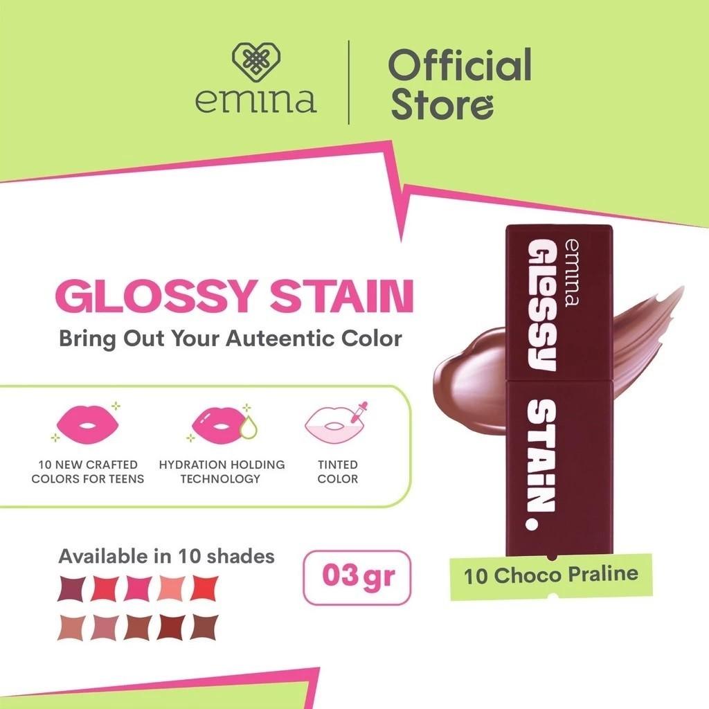 EMINA - Glossy Stain 3g | Blendable Long Lasting Lip Tint Lip Stain