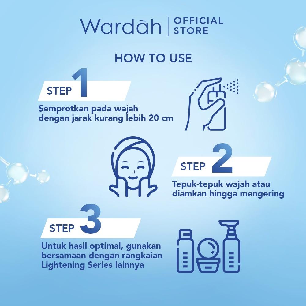 Wardah Lightening Face Mist 60ml - Spray 3-in-1Untuk Primer, Setting Spray & Refresh