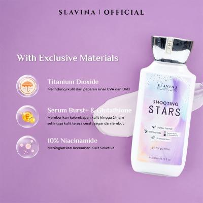 Slavina Body Lotion Shooting Stars 200ml – Glow Like the Night Sky