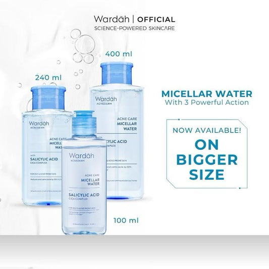 Wardah Acnederm Micellar Water – Fights Acne Fast & Gently Cleanses Skin