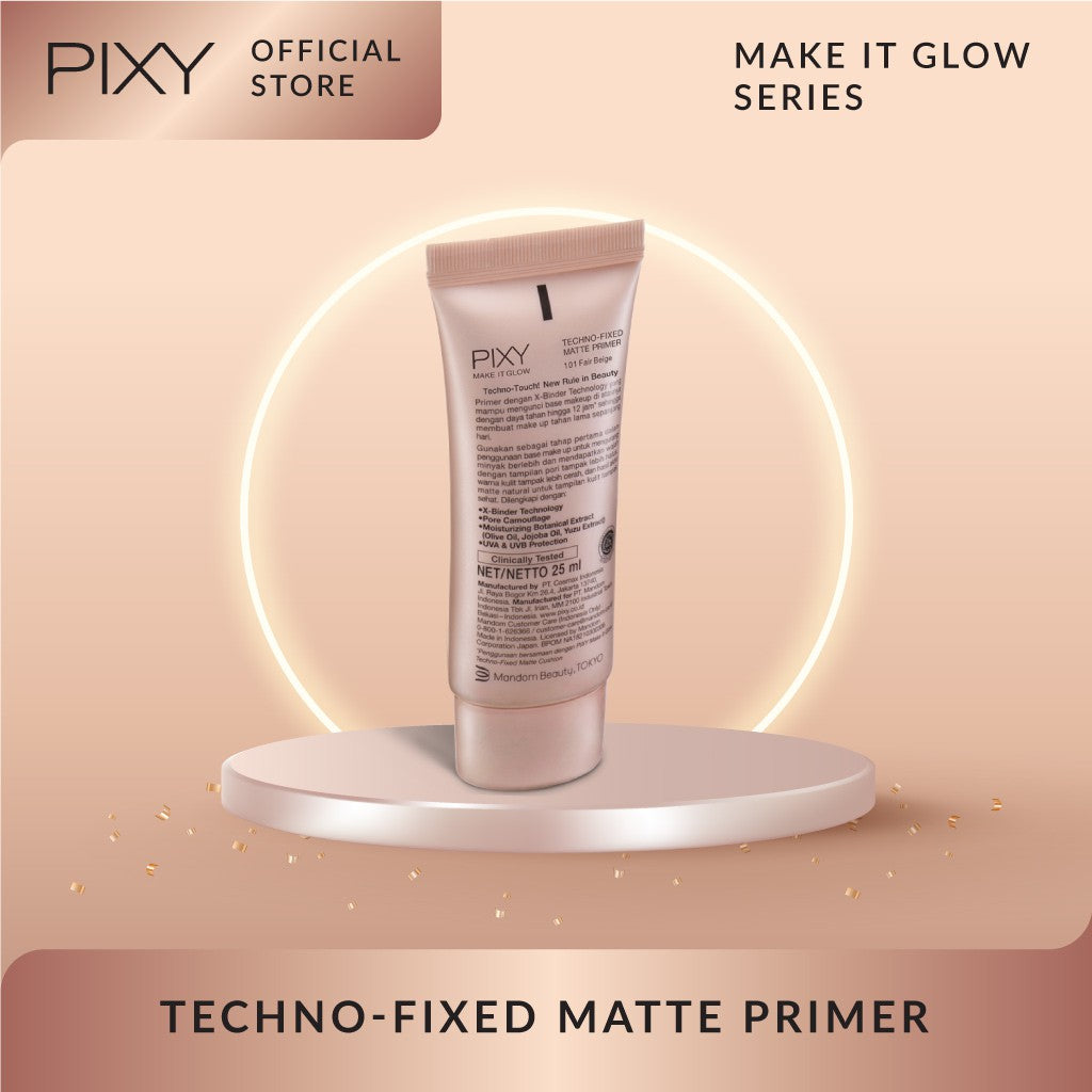 PIXY Make It Glow Techno Fixed Matte Primer 101 Fair Beige