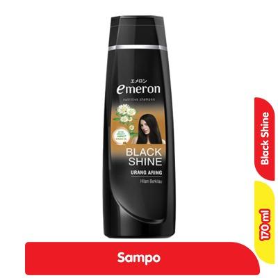 Emeron Black Shine Shampoo with Urang Aring 170ml – For Shiny, Healthy Black Hair