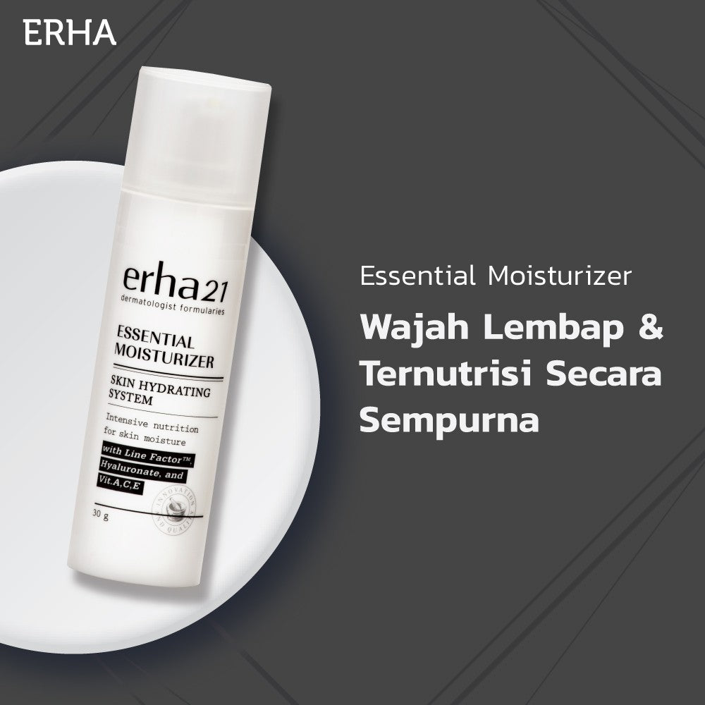 ERHA Essential Moisturizer 30g - Pelembab Wajah Anti Penuaan Untuk Semua Jenis Kulit