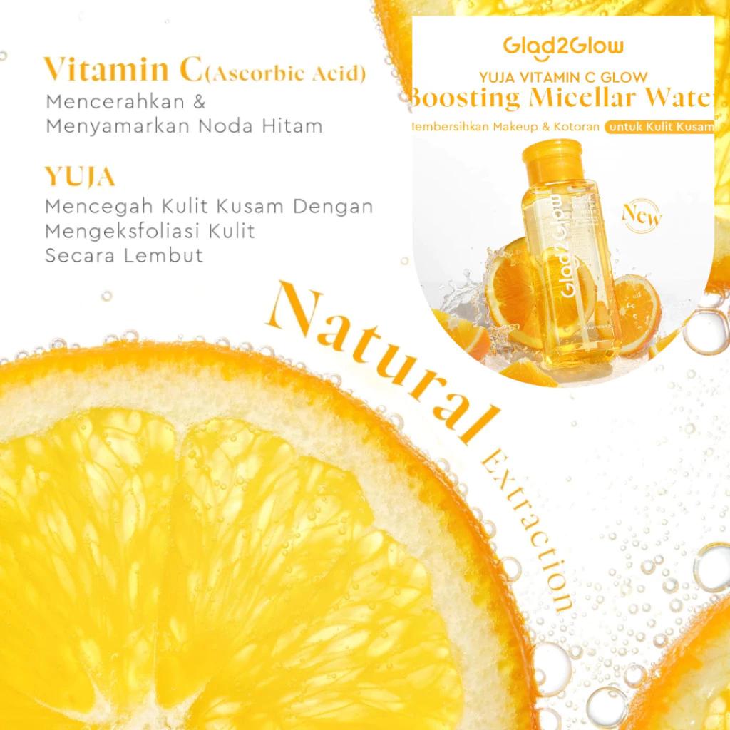 Glad2Glow Micellar Water 300mL - Gentle Cleansing & Makeup Remover for All Skin Types - Cherry Biotron Micella Water