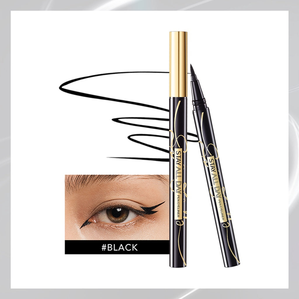 YOU Stay All Day Pen Eyeliner Waterproof Tahan Hingga 24 Jam Kosmetik Mata HItam