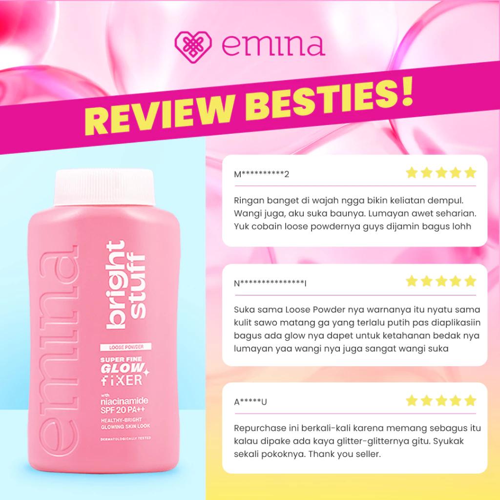 Emina Bright Stuff Loose Powder 55 g - Instant Brightening Loose Powder, Matte Finish, Oil Control