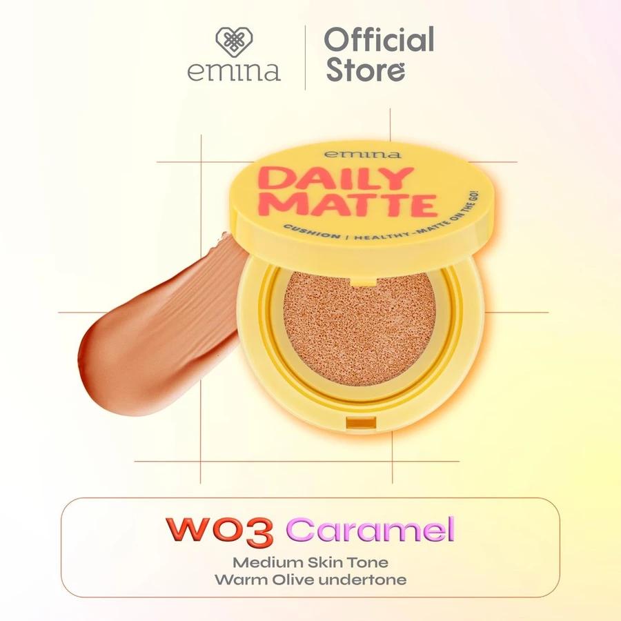 Emina Daily Matte Cushion 15g - Oil Control Cushion with SPF 25 PA++ Long Lasting 8 Hours Matte Finish