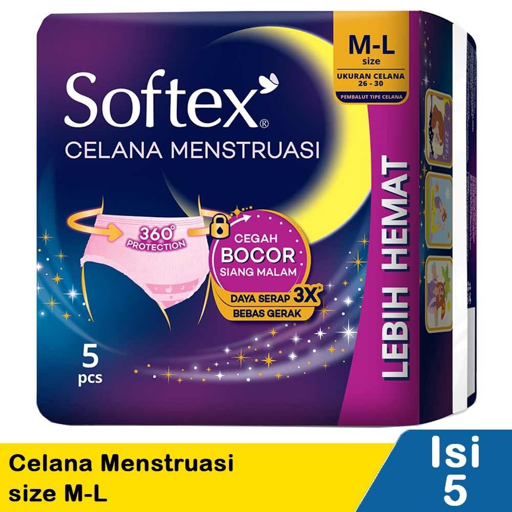 Softex Menstrual Pants Size M–L (2’s) – 360° Full Coverage for Leak-Free, Worry-Free Sleep
