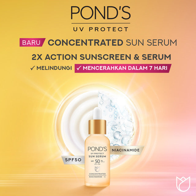 POND'S UV PROTECT SUN SERUM BOTTLE SPF50+ PA++++ UVA UVB LIGHTWEIGHT SUNSCREEN WITH NIACINAMID-C 30G