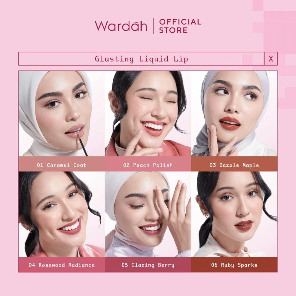 Wardah Glasting Liquid Lip Glass Hi-Pigmented LipCream Lipstick Glass Color Ringan Transferproof NEW!