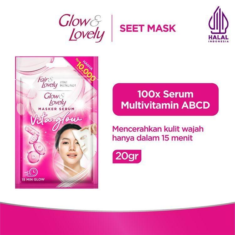 Fair & Lovely Glow & Lovely Vita Glow Masker Serum 20g - Brighten Hydrate Refresh in Just 15 Minutes