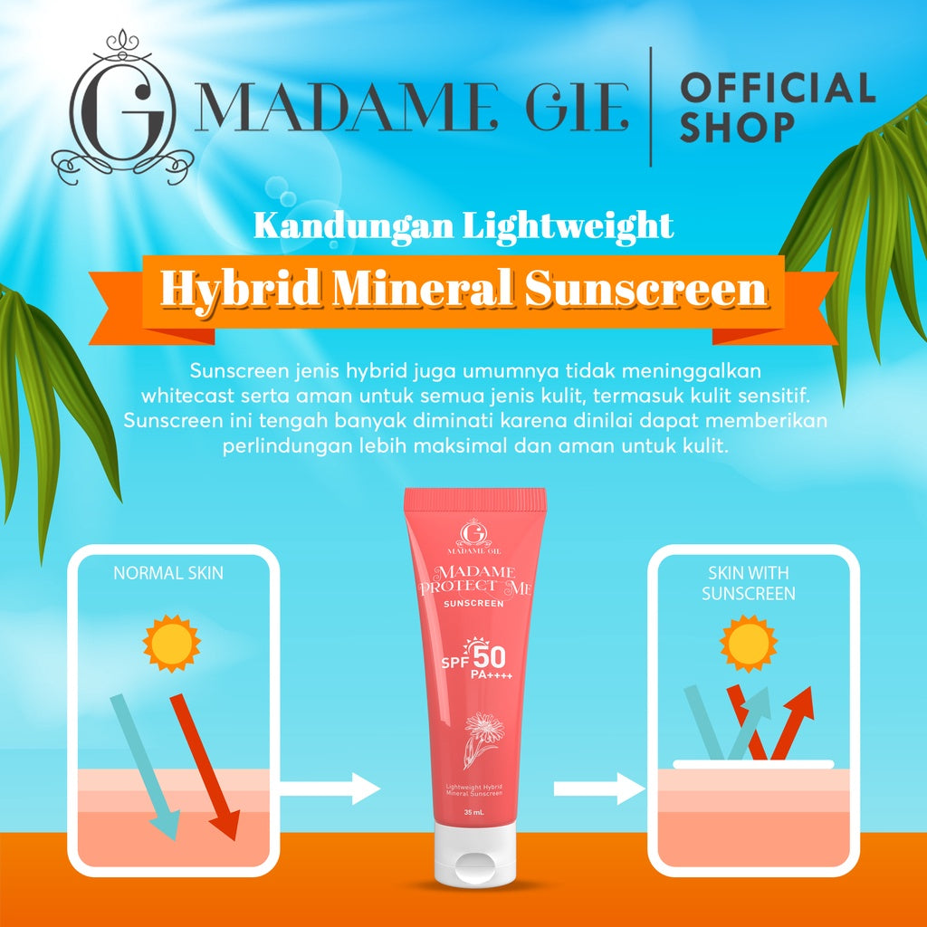 2X Madame Gie Madame Protect Me Sunscreen SPF 50 PA  ++++ With Calendula - Skincare Sunblock