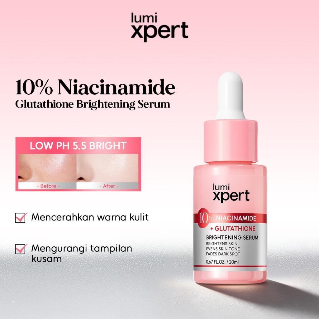 Lumixpert 10% Niacinamide Brightening Serum 20ml Mencerahkan Wajah Pemutih Wajah Serum Mencerahkan Warna Kulit, Mengurangi Tampilan Kusam