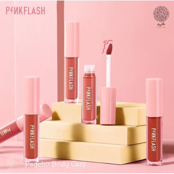 PINKFLASH Lip Matte Melting Matte Lipcream Lipstik Matte Lembut Pigmentasi Tinggi #OhMyKiss Original
