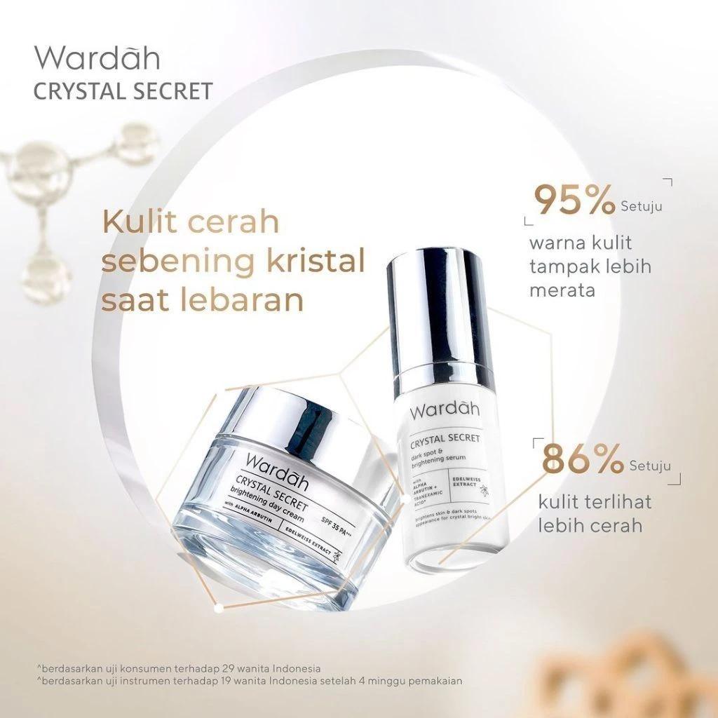Wardah Crystal Secret Series | Day&night Cream | Cleanser | Toner | Cleansing Gel