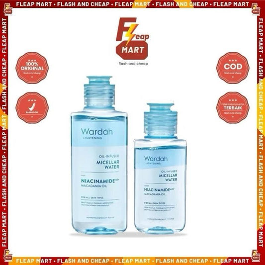 Wardah GlowSwipe Lightening Micellar Magic Remover - Oil-Infused Micellar Water with Niacinamide & Macadamia Oil for All Skin Types