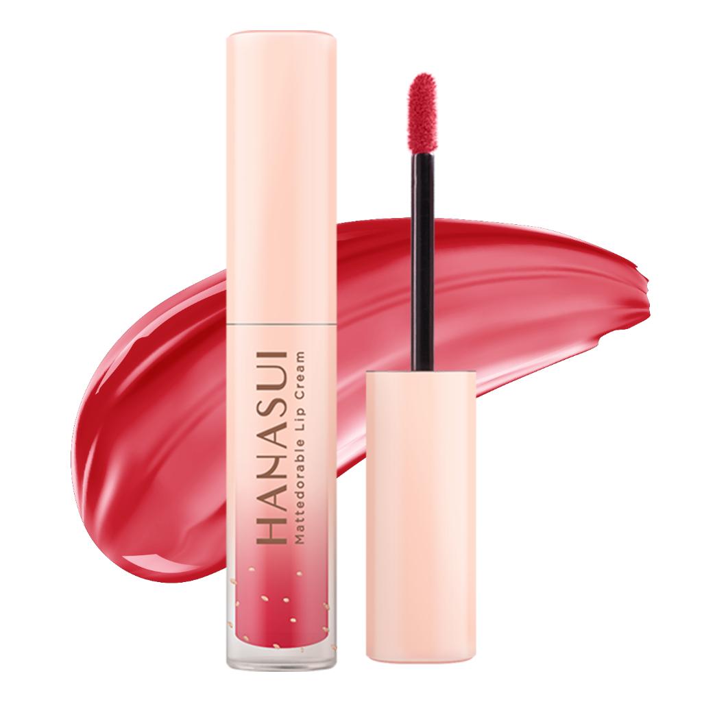 Hanasui Mattedorable Lip Cream Matte - Matcha Latte & Boba Series Halal Certified Lip Gloss