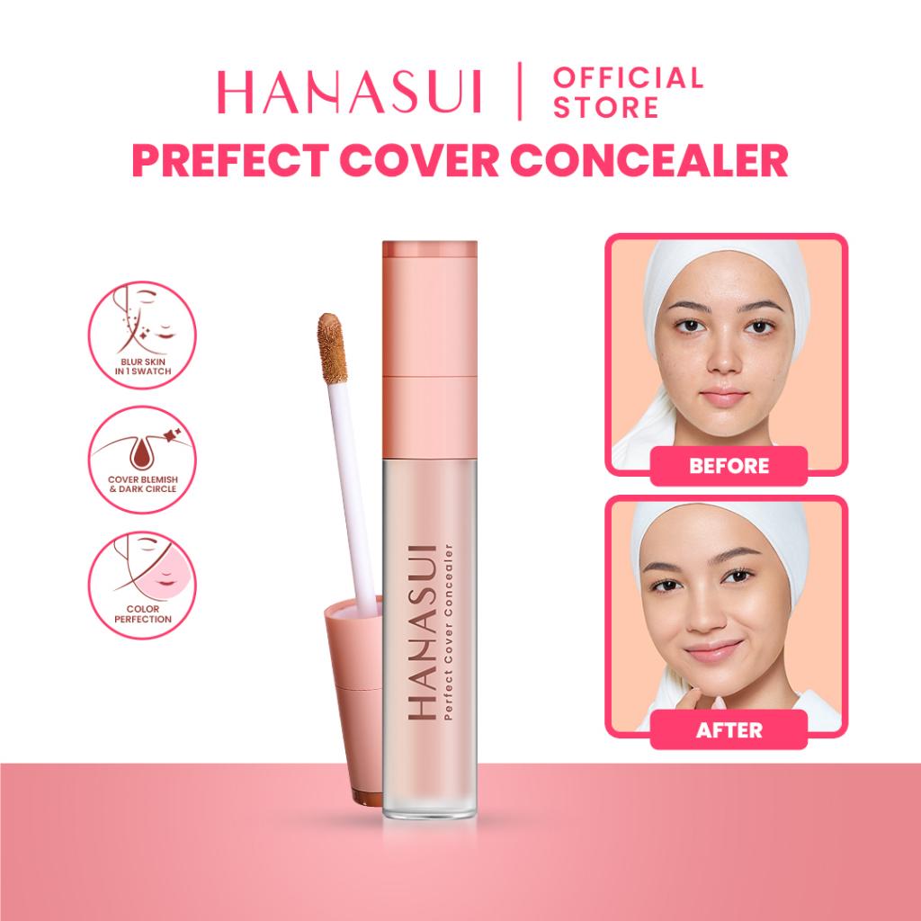 Hanasui Base Make Up Series - Poreless Mattifying Primer Perfect Stay Foundation & Perfect Cover Concealer Makeup Set