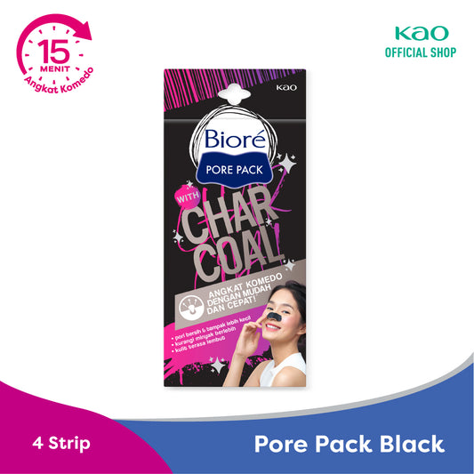 Biore Pore Pack Plester Pembersih Komedo Black Oil Absorbing Powder 4 s