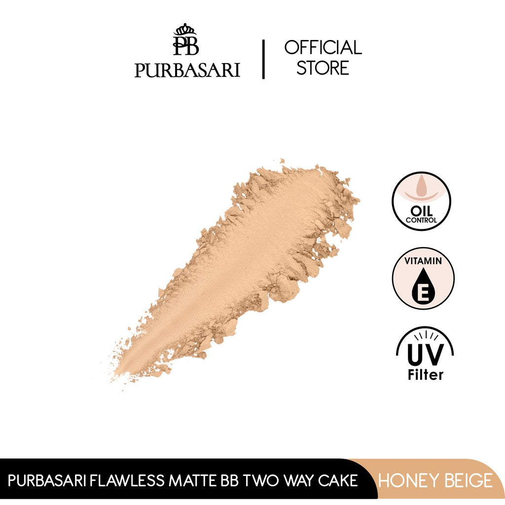 Purbasari Flawless Matte BB Two Way Cake Honey Beige