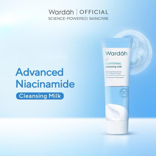 Wardah Advanced Niacinamide Cleansing Milk - 100ml | Gentle & Effective for All Skin Types Including Sensitive Skin | Non-Greasy Formula for Radiant Glow