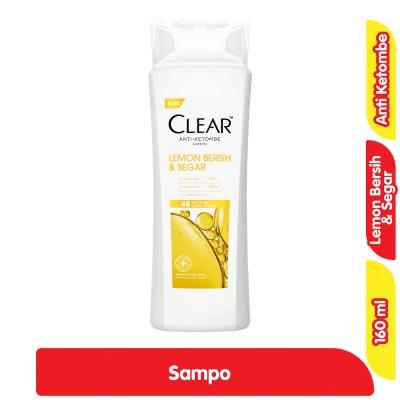 CLEAR Lemon Fresh Anti-Dandruff Shampoo 160ml Cleansing & Refreshing | Oil & Dandruff Control | For a Cool, Confident Scalp