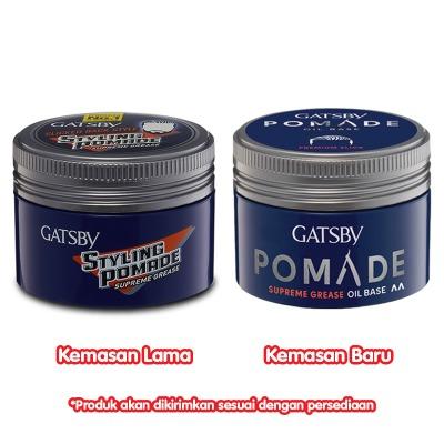 GATSBY Styling Pomade Supreme Grease 75g – High Shine | Strong Hold | Classic Slick Style