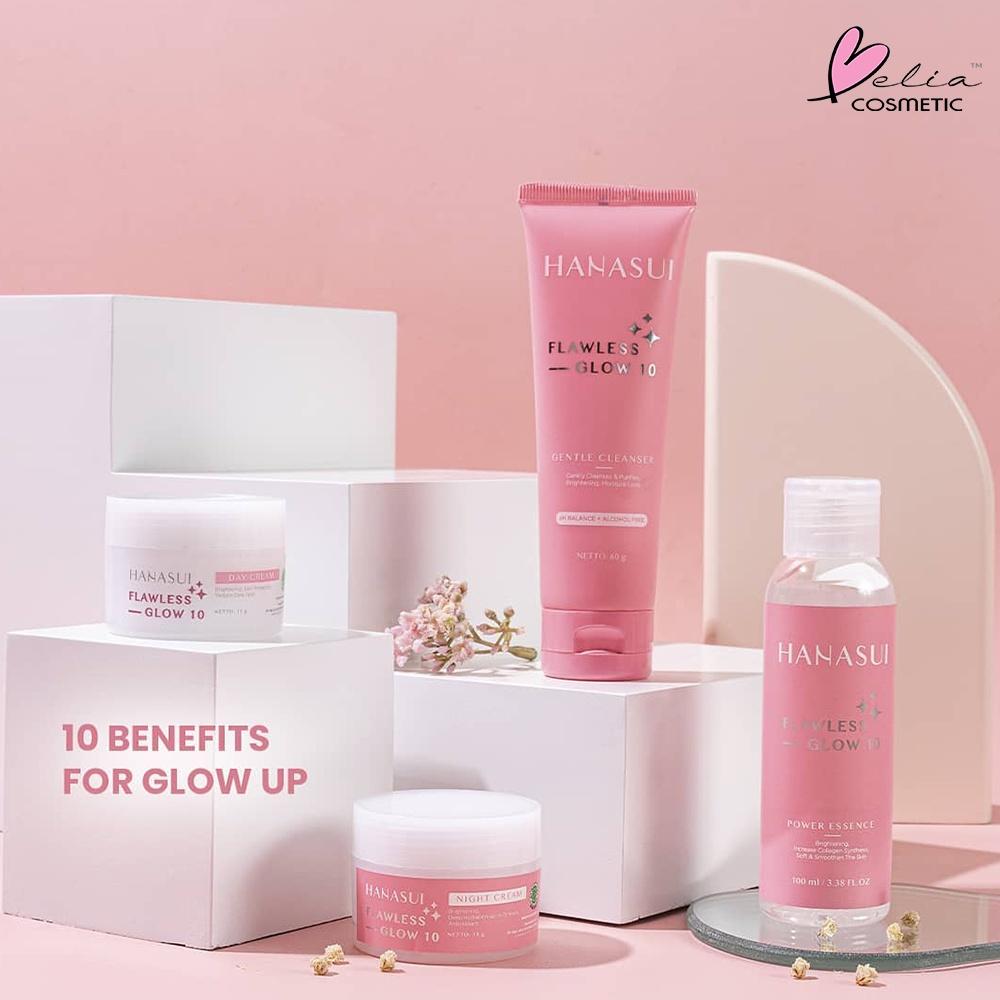 HANASUI SKINCARE Set | Flawless Glow 10 & Acne Treatment Series | Complete Daily Routine | BPOM Certified | FREE Travel Pouch
