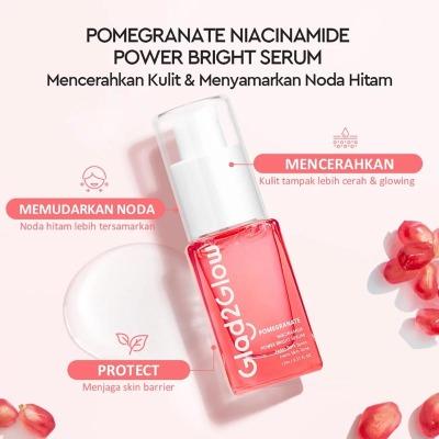 Glad2Glow Pomegranate Face Serum 10% Niacinamide Power Bright – 17ml | Brightening & Pore-Refining Glow Booster for All Skin Types