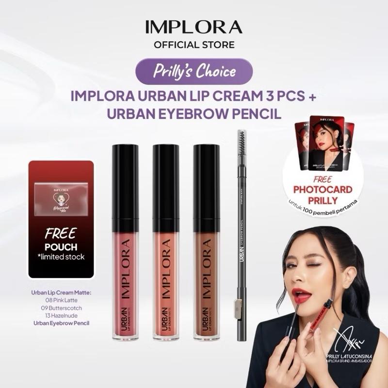 Implora Lip Cream 3X + FREE Urban Brow Pencil - Prilly’s Pick