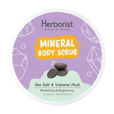 Herborist Body Scrub – Sea Salt & Volcanic Mud 200g | Detoxifying Natural Scrub with Deep Cleansing Minerals | Smooth, Purified & Radiant Skin