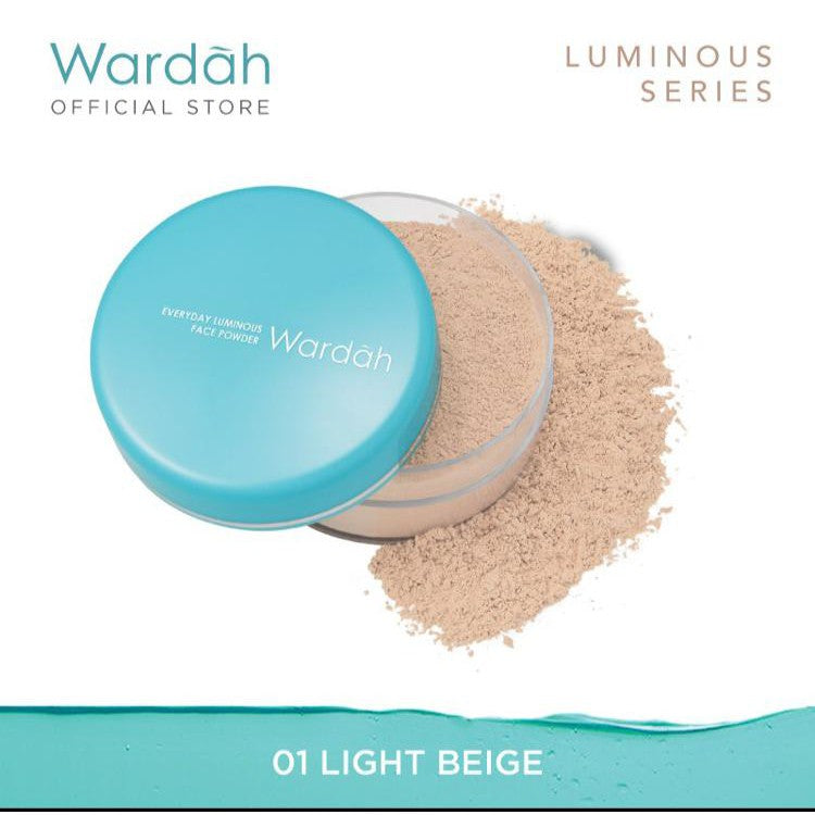 WARDAH Everyday Luminous Face Powder 30 g - Bedak Tabur Yang Halus, Natural, Ringan dan Melembabkan - Oil Control, Tahan Lama Untuk Semua Jenis Kulit - Makeup - Cocok Dipakai dengan Cushion